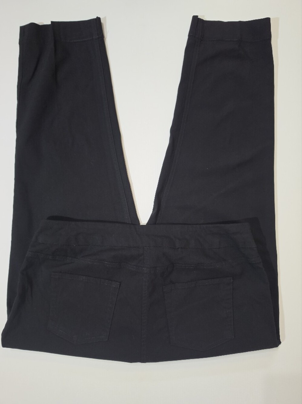 Soft Surroundings Chino Pants Womens Black High Rise Minimalist Business Casual - Picture 4 of 5